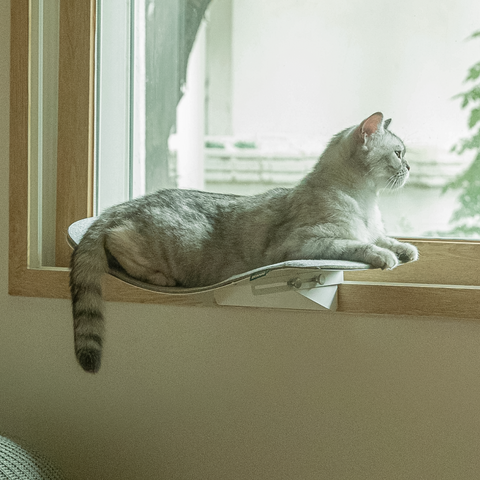 Cat wave window seat (beige)