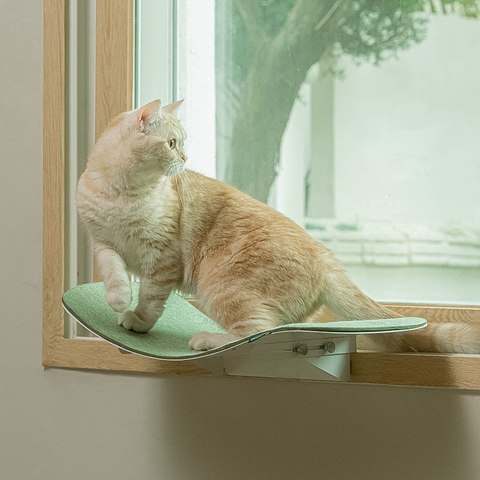 Cat wave window seat (beige)